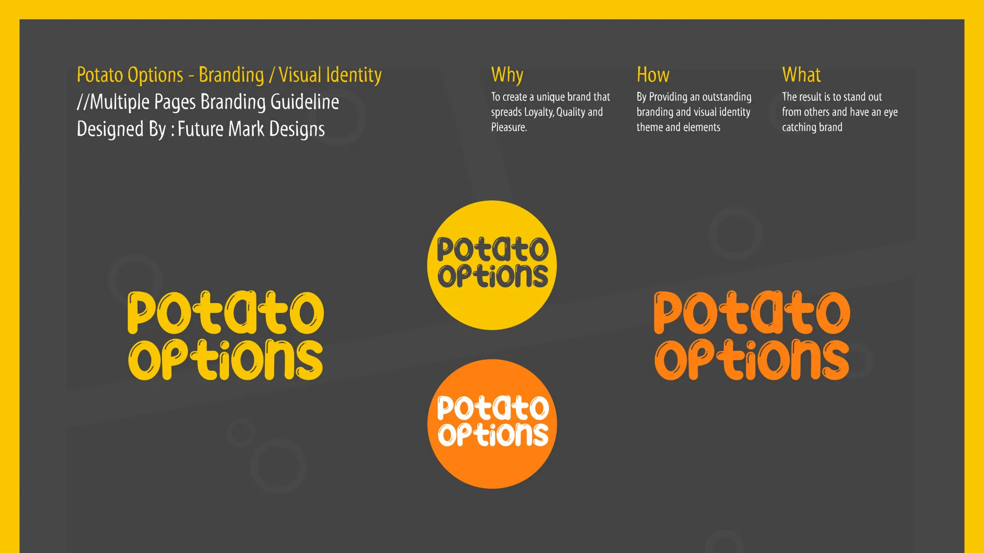 POTATO OPTIONS RESTAURANT — Branding